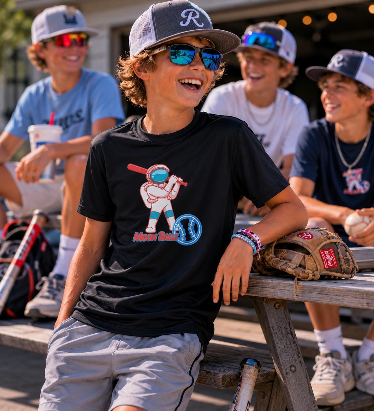 Moon Balls Youth Competitor Tee, by Rally Republic