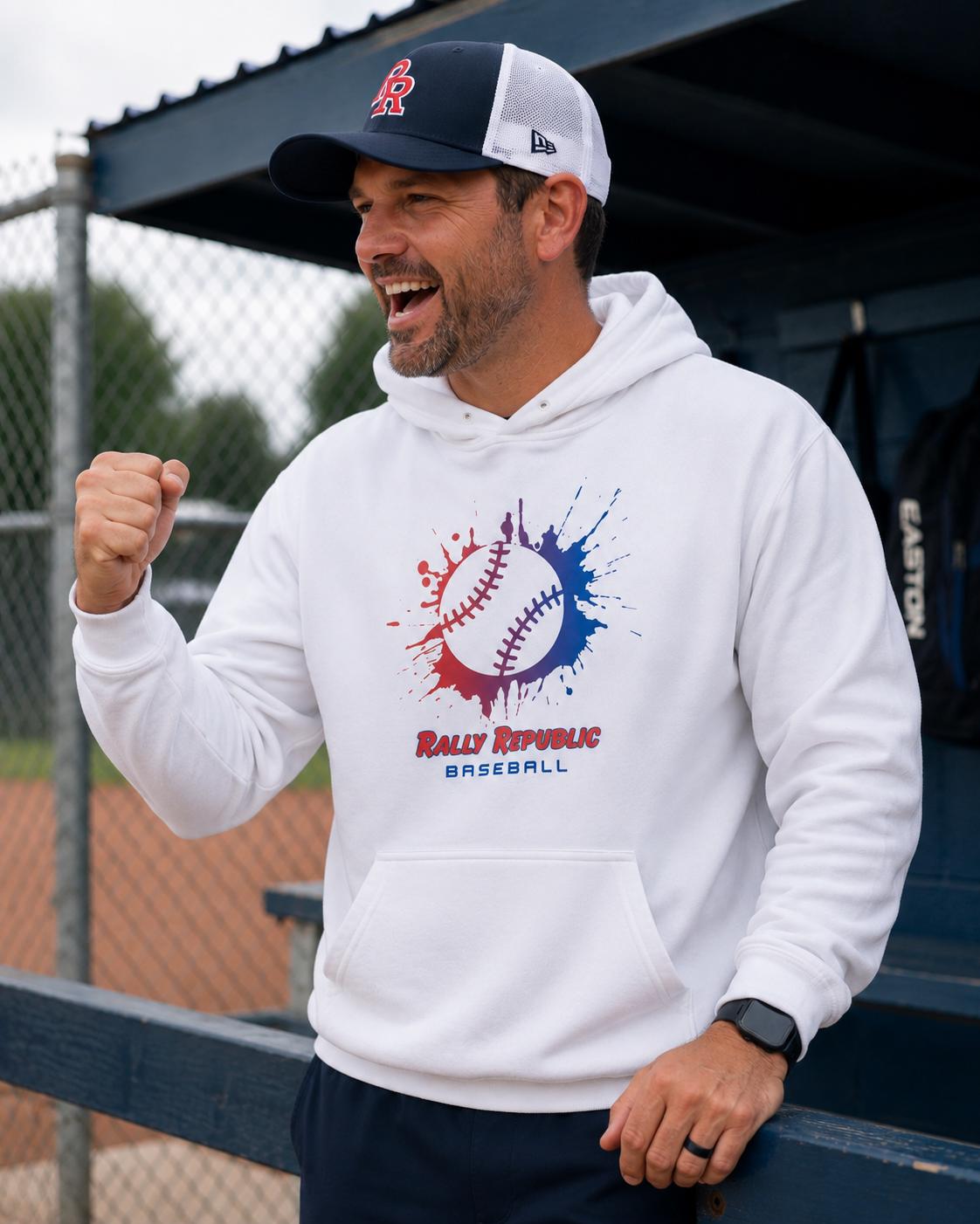 Summer Splash Adult Baseball Hoodie, by Rally Republic