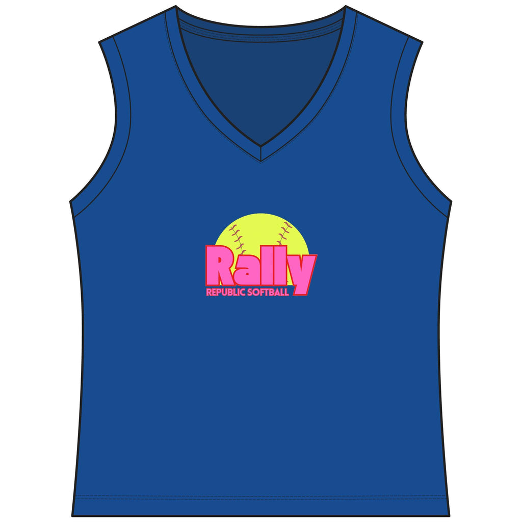 Rally Republic Softball Women's Sleeveless Competitor V-Neck Tee