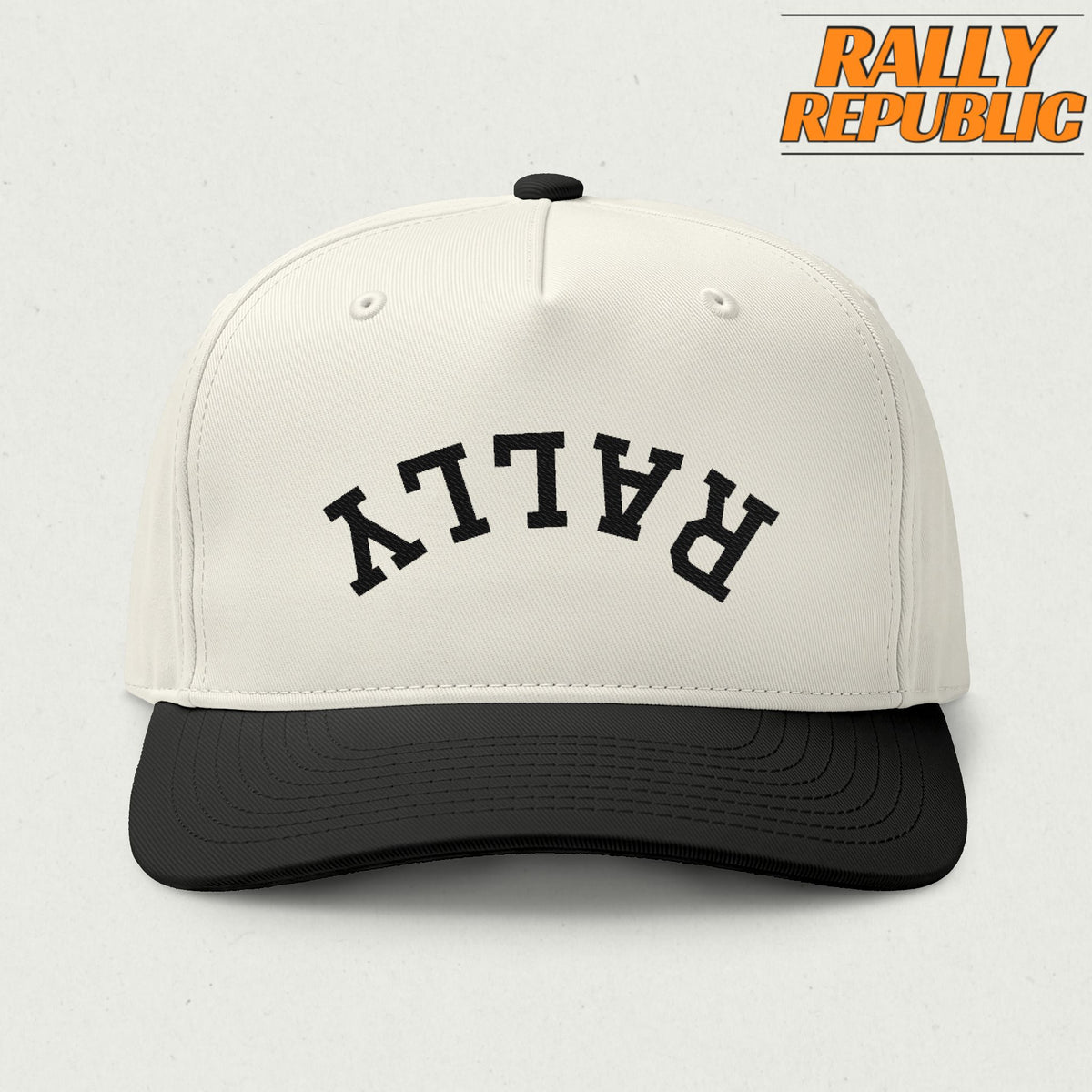 Upside Down Rally Script Two-Tone Ball Cap | Mid Profile