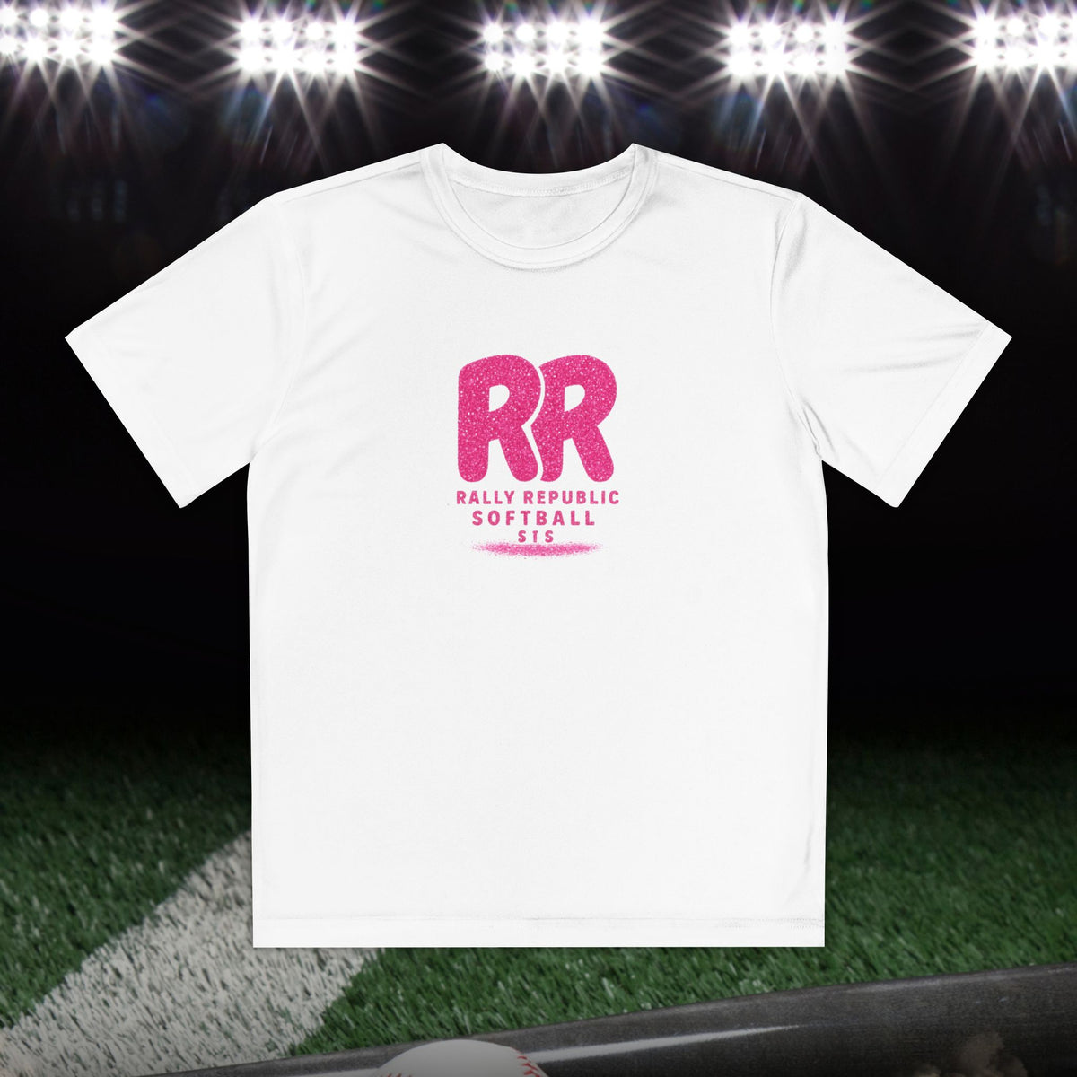 Softball Sis Glitter 🍒 Girl’s Athletic Tee