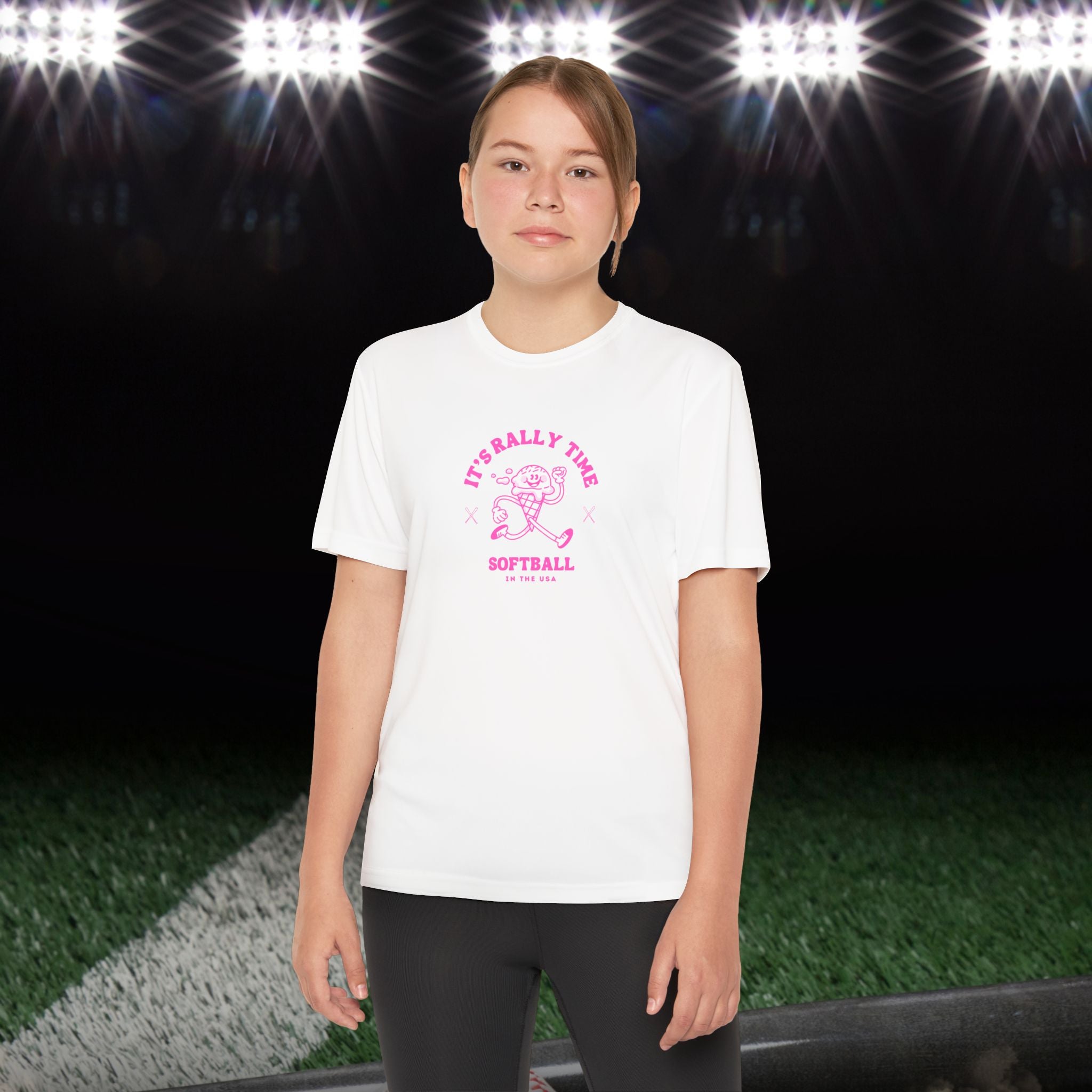 Softball In The USA Girl’s Athletic Tee