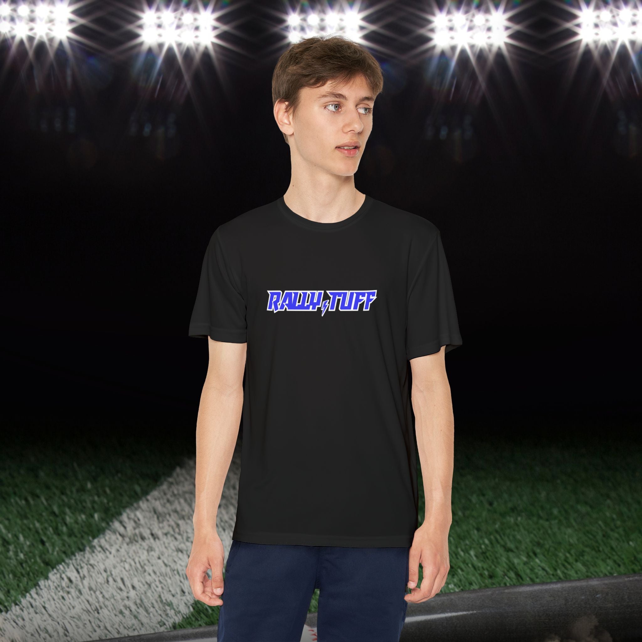 Rally TUFF “About That Work” In The Cages Youth Athletic Tee