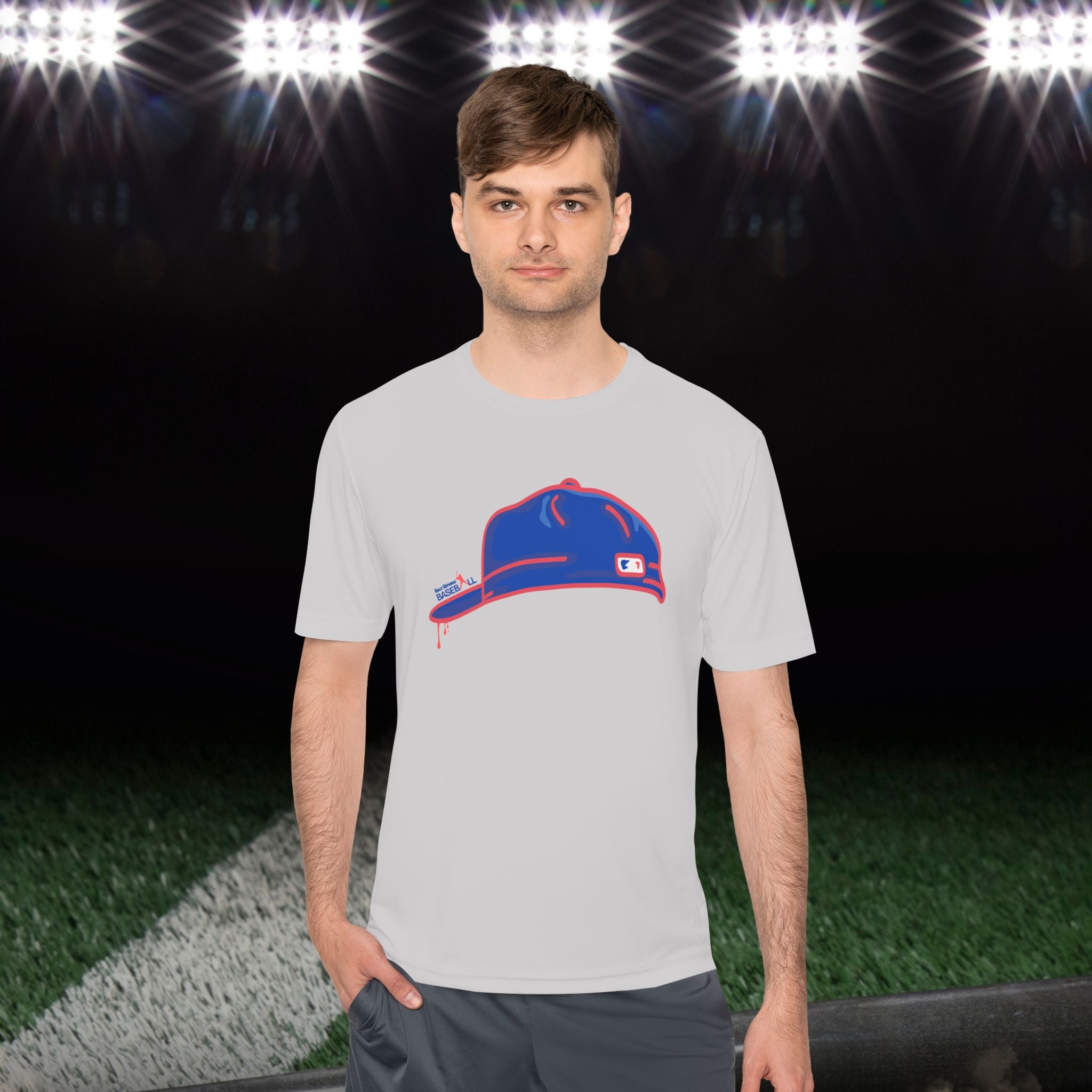 The Backwards Rally Cap Men’s Athletic Tee