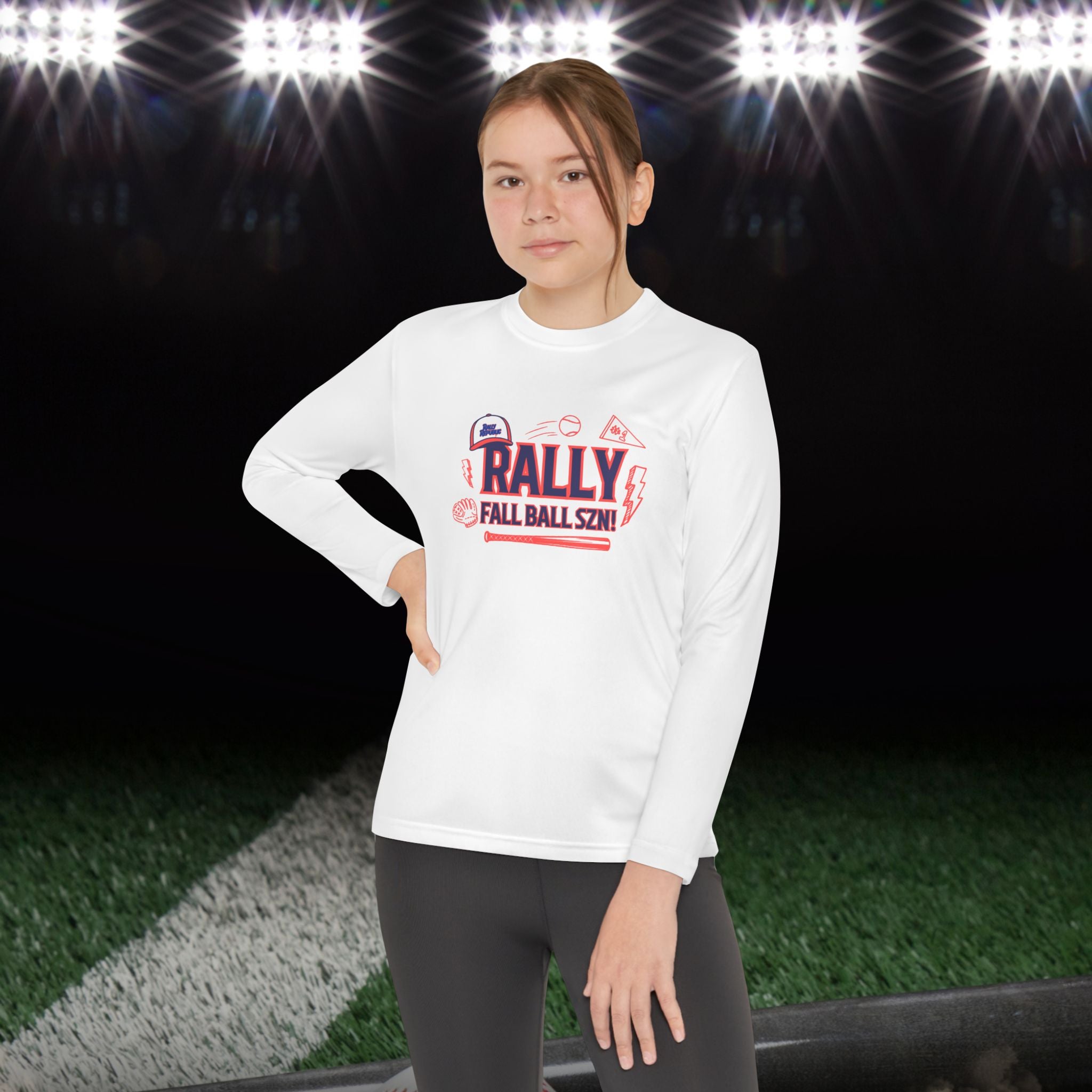 Rally FALL BALL SZN Youth Long Sleeve Athletic Tee