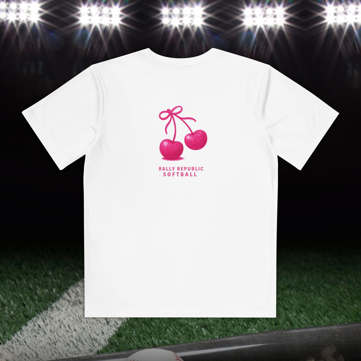 Softball Sis Glitter 🍒 Girl’s Athletic Tee