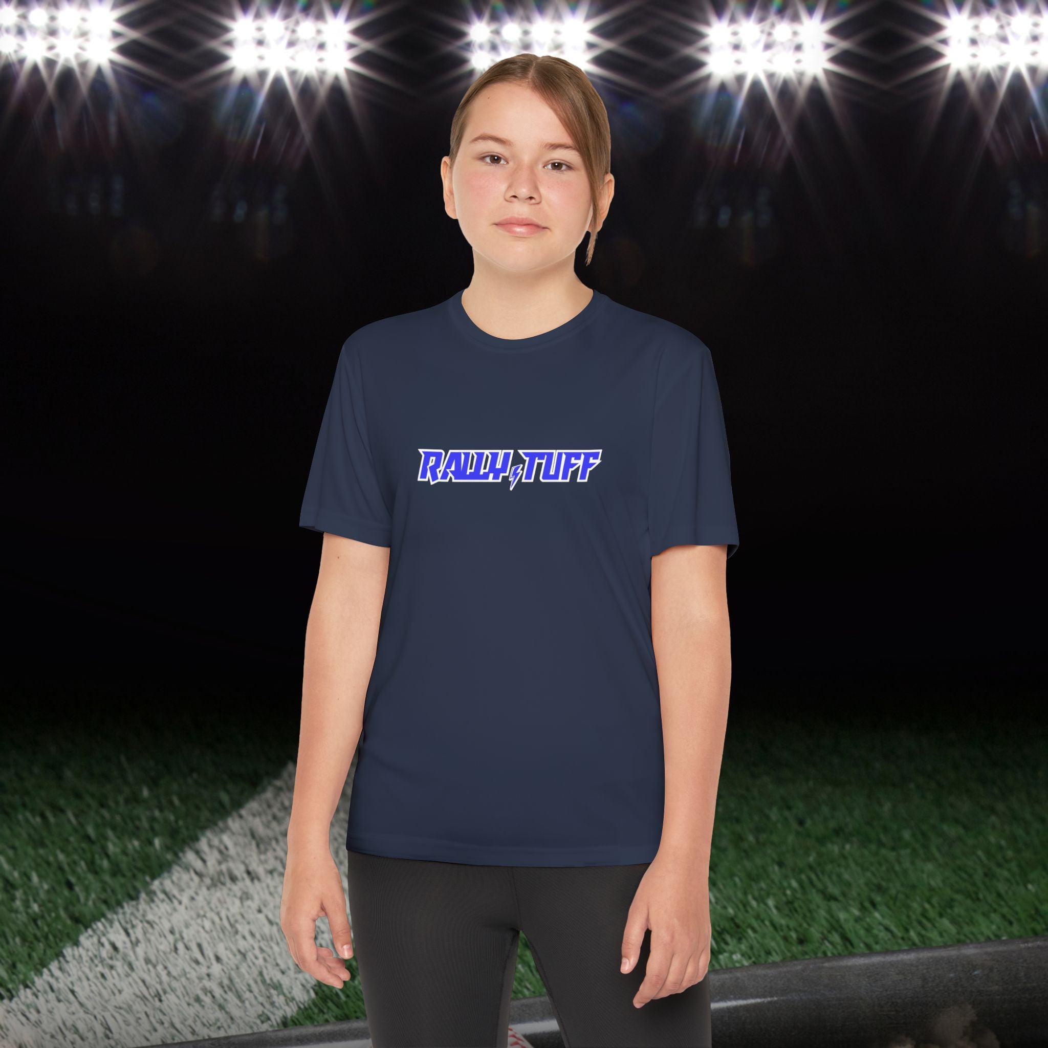 Rally TUFF “About That Work” Catching Reps Youth Athletic Tee