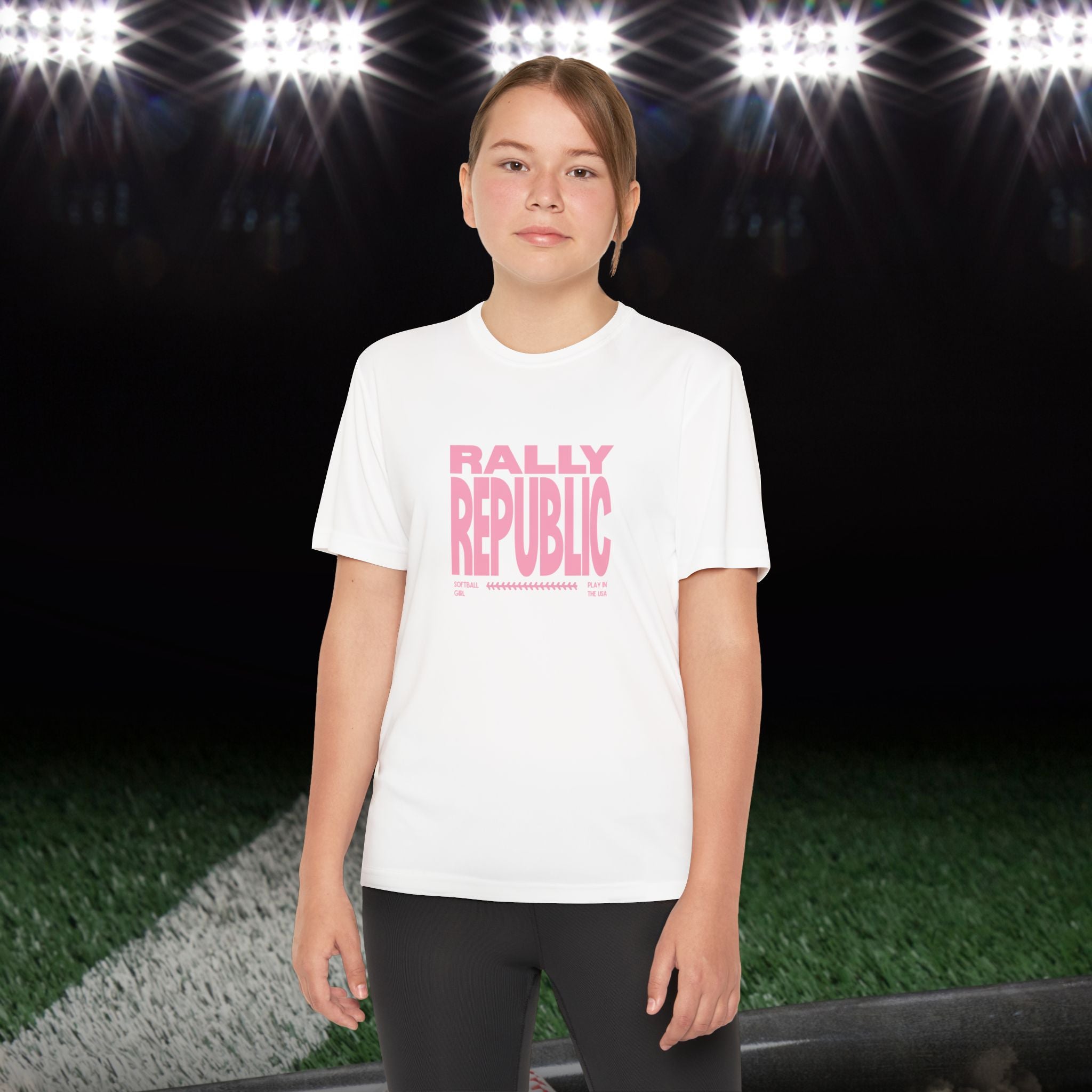 Play In The USA Girl’s Athletic Tee