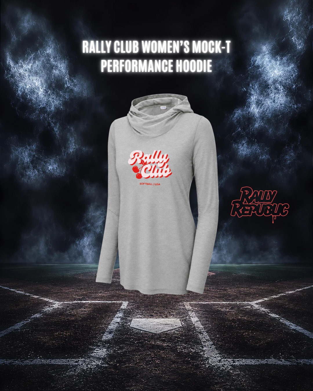 Rally Club Women's Mock-T Performance Hoodie