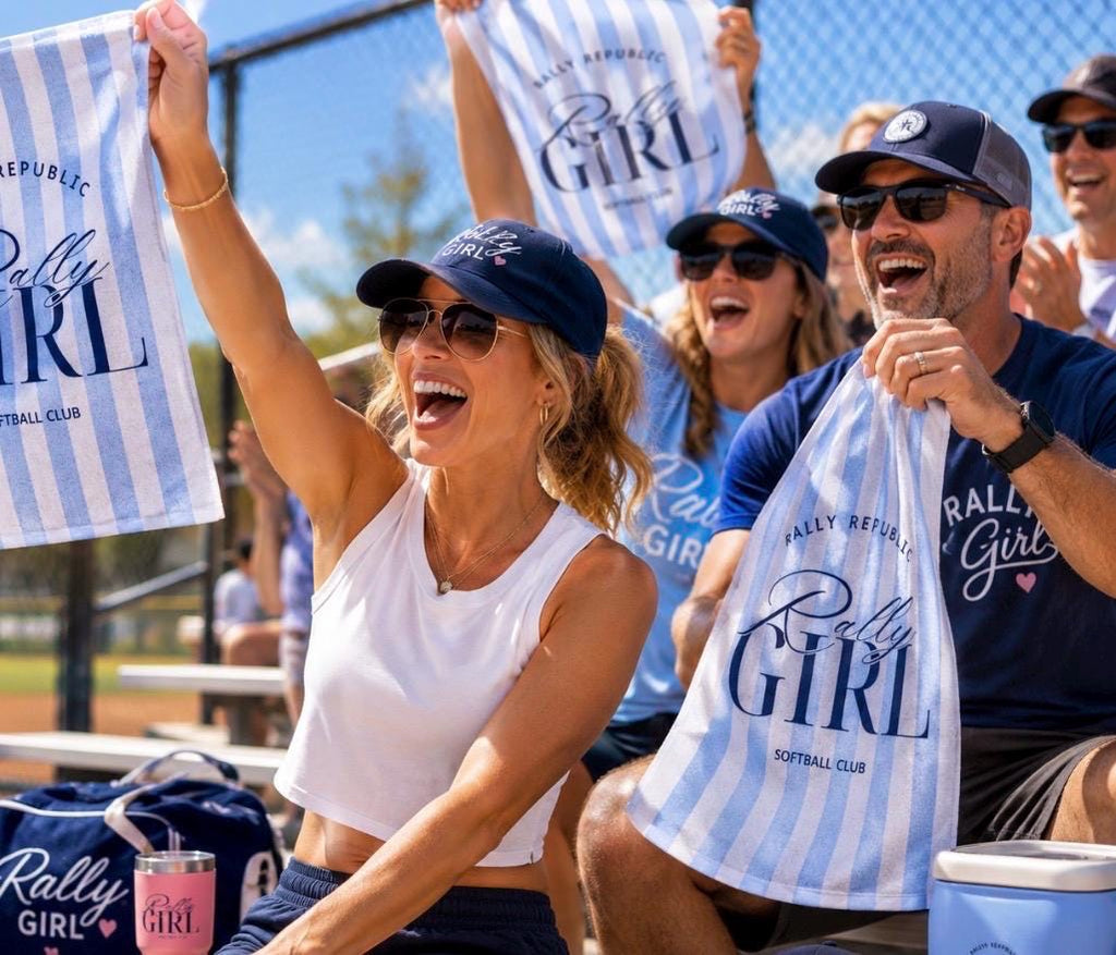 The “Rally Girl Softball Club” Rally Towel, by Rally Republic