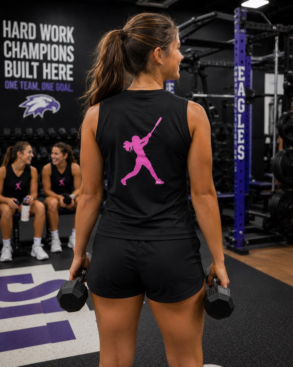 Rally Girl Signature Hitter Sleeveless Performance Tee, by Rally Republic