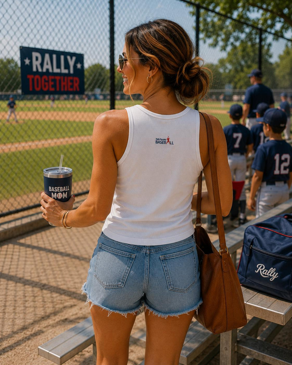 Rally Republic Baseball Women's Baby Rib Tank