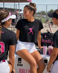 Rally Girl Signature Hitter Crop Top Tee, by Rally Republic