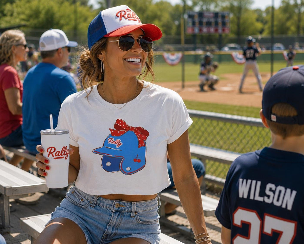 Rallyball USA Crop Tee, by Rally Republic
