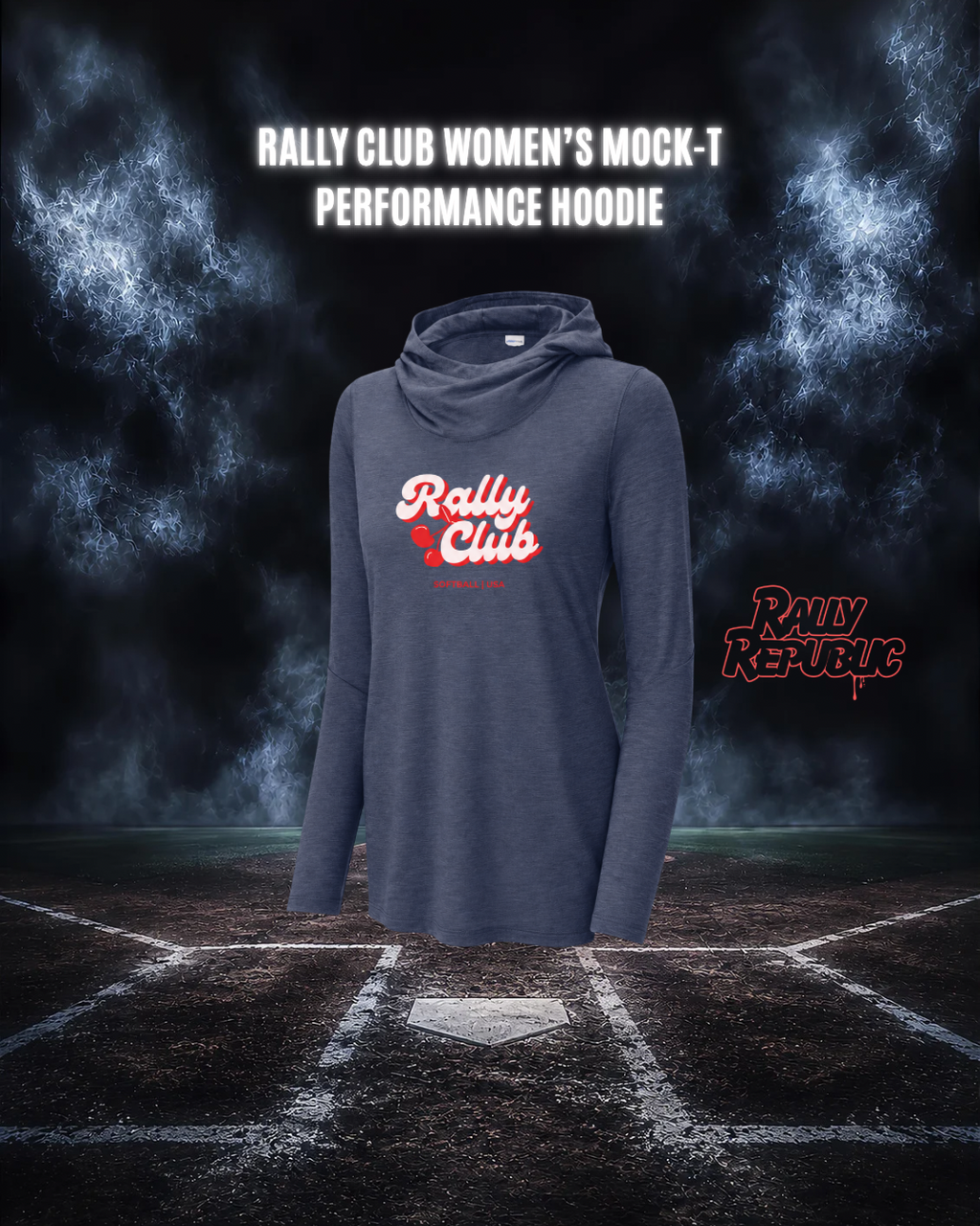 Rally Club Women's Mock-T Performance Hoodie