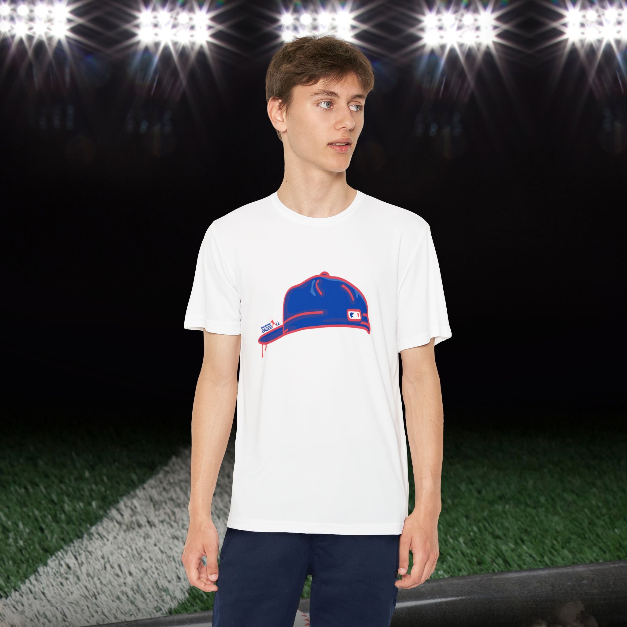 Backwards Rally Cap Boy’s Athletic Tee