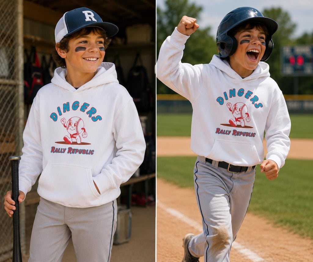 Dingers Youth Hoodie, by Rally Republic