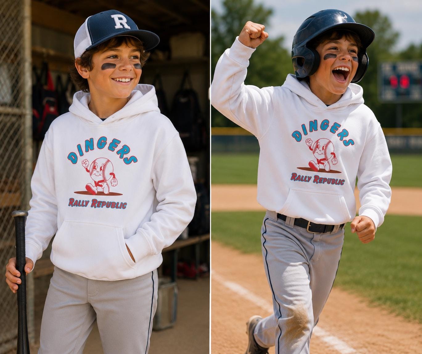 Dingers Youth Hoodie, by Rally Republic