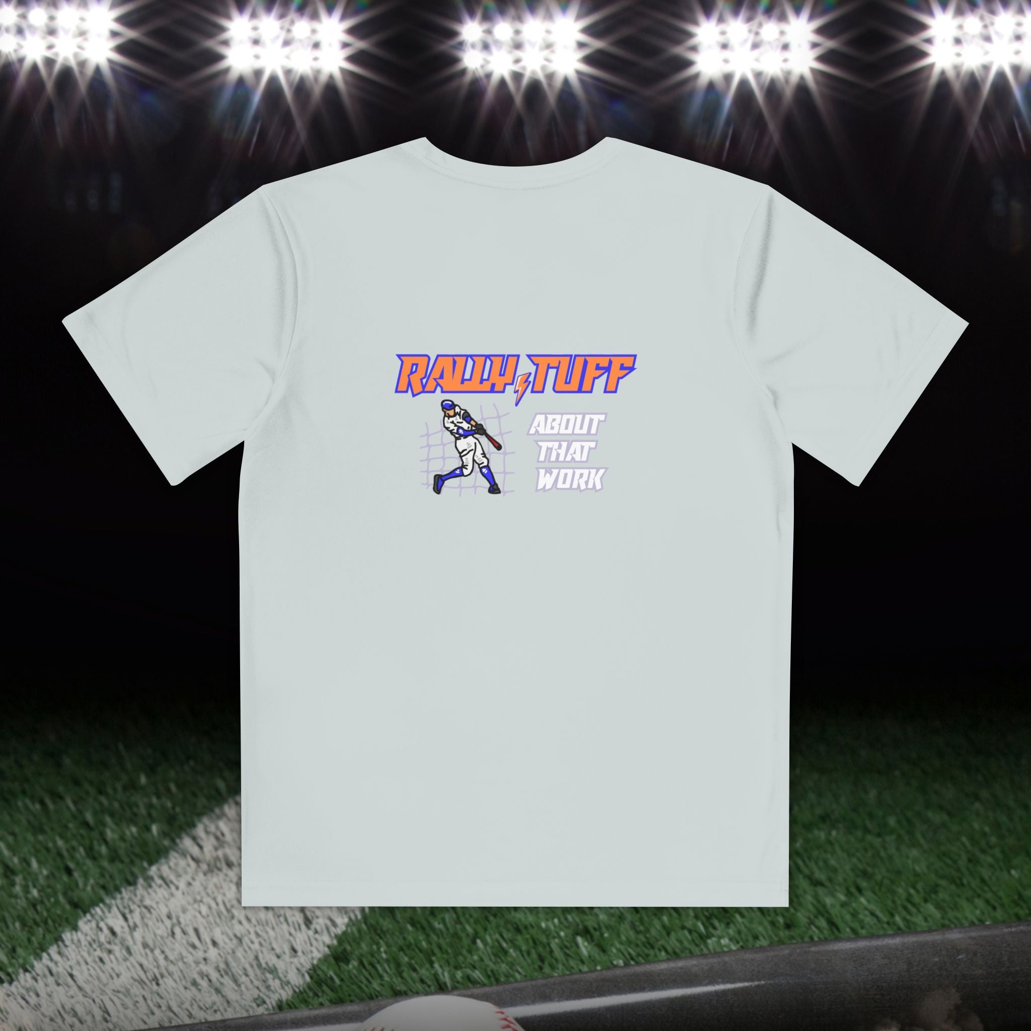 Rally TUFF “About That Work” In The Cages Youth Athletic Tee