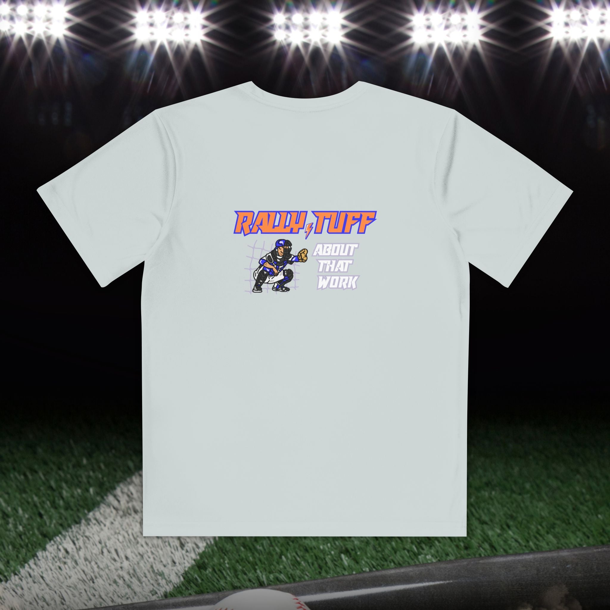 Rally TUFF “About That Work” Catching Reps Youth Athletic Tee