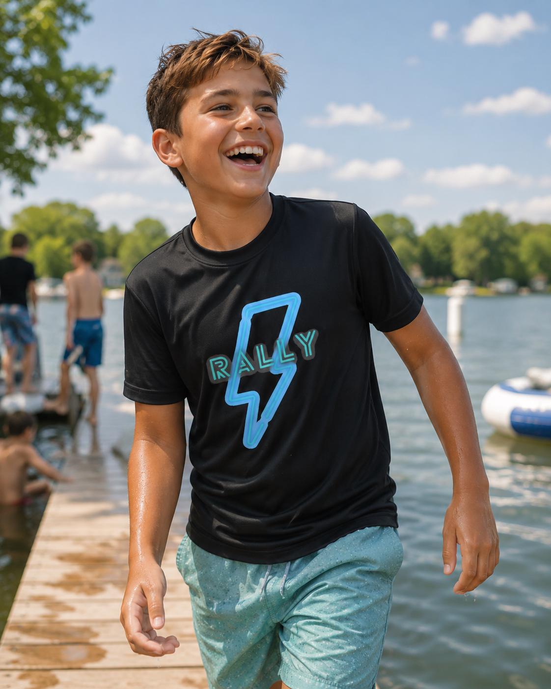Rally Bolt Youth Competitor Tee, by Rally Republic