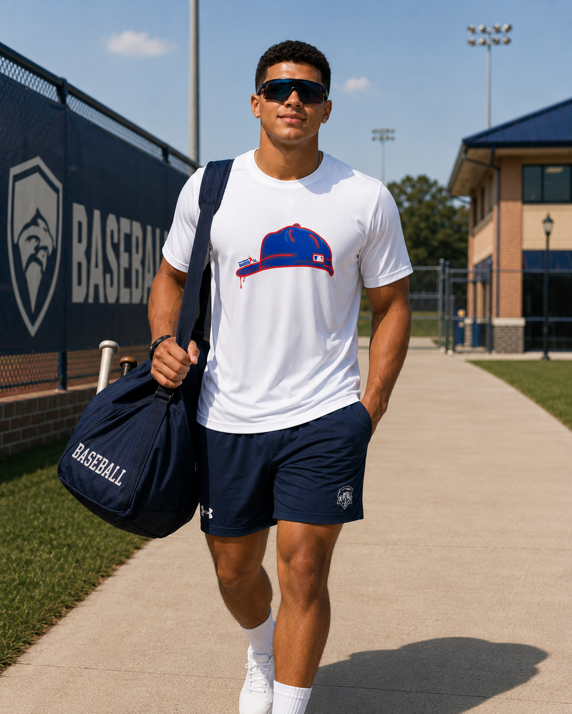 The Backwards Rally Cap Men’s Athletic Tee