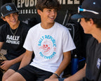 Rally Republic Baseball Lock In Kids Tee (blue)