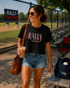 Ball Mom Energy Women's Cropped Boxy Tee, by Rally Republic