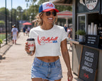 Rally in the USA Women's Baby Tee, by Rally Republic