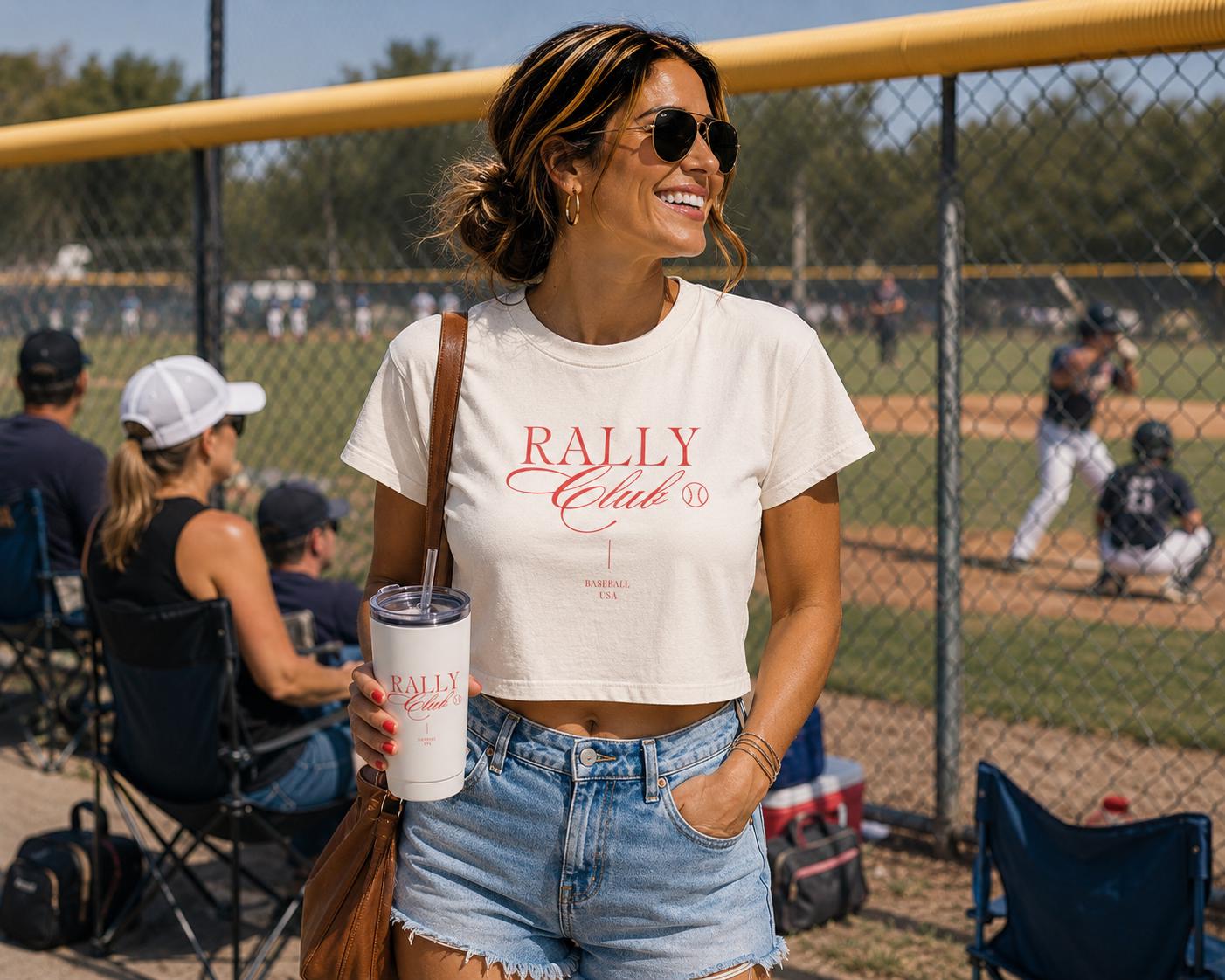 Rally Club Baseball Women's Boxy Tee, by Rally Republic