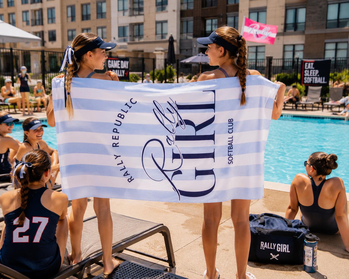 Rally Girl Softball Club Pool Towel, by Rally Republic