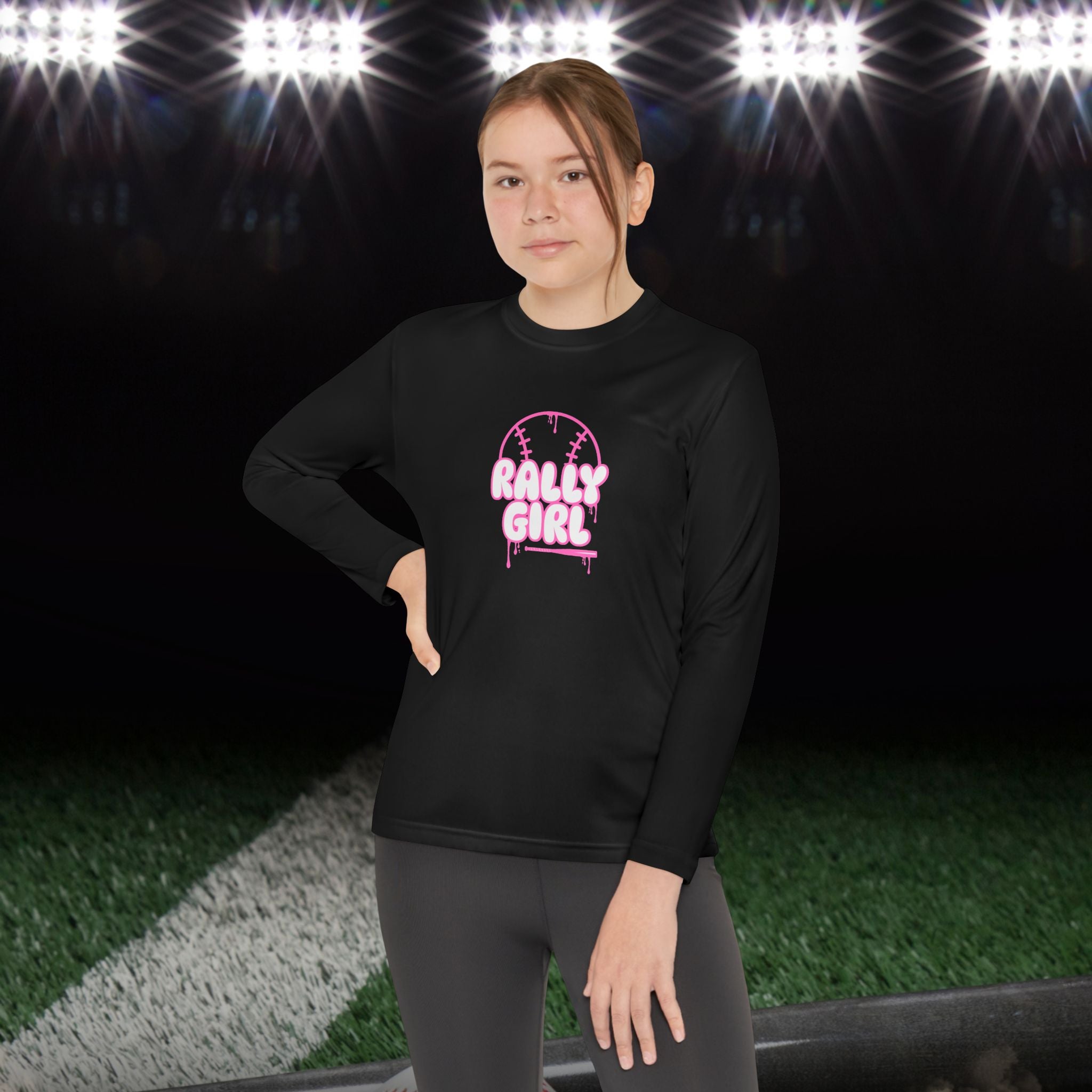 RallyGirl Drip Girl’s Long Sleeve Athletic Tee