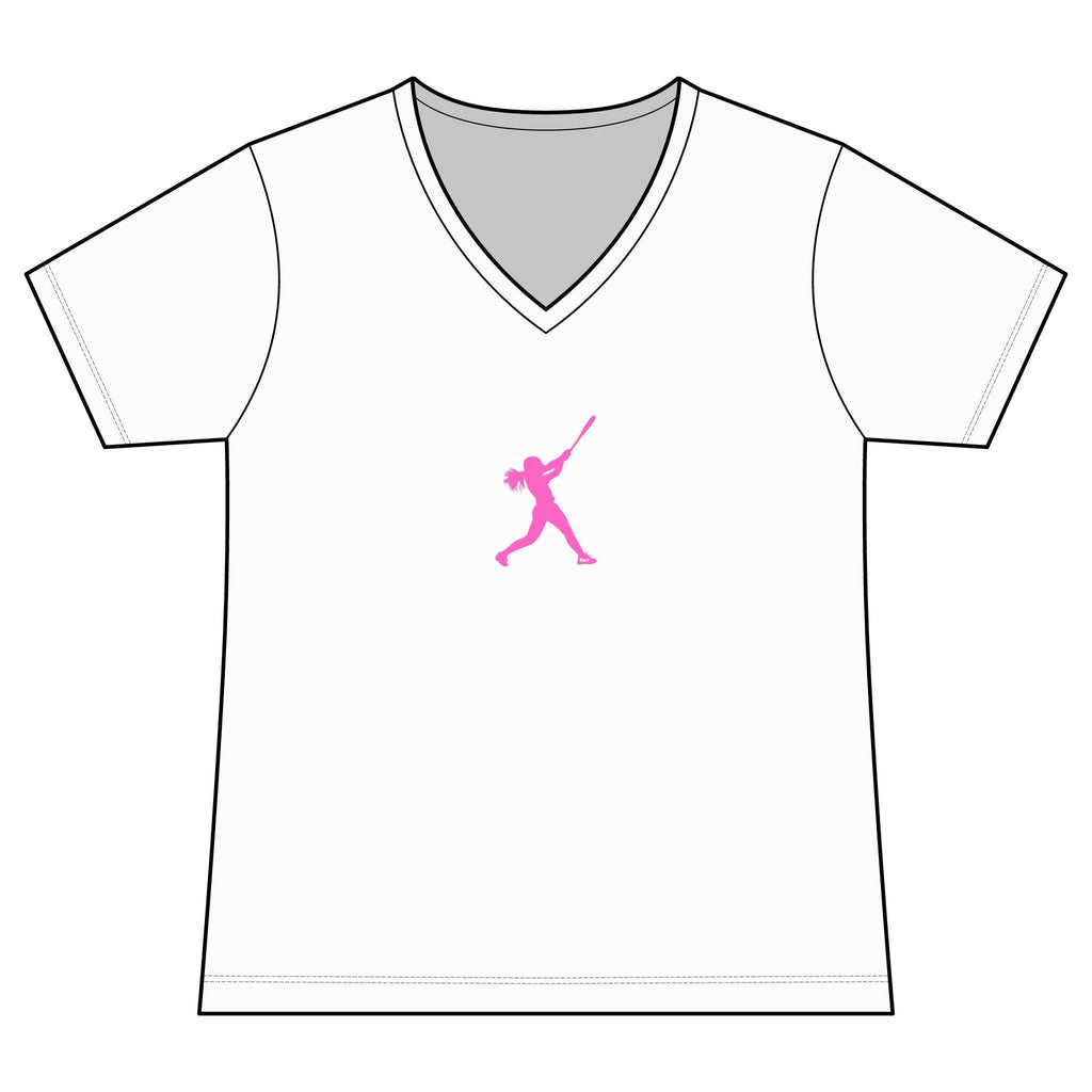Rally Girl Signature Hitter Performance V-Neck Tee, by Rally Republic