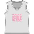 RallyGirl Play In The USA Women's Sleeveless Competitor V-Neck Tee, by Rally Republic