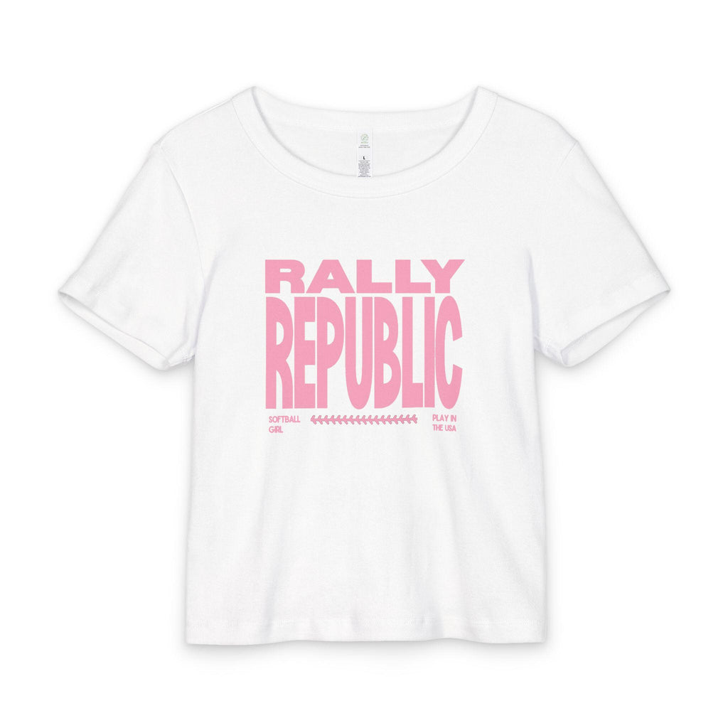 Rally Girl Softball USA Rib Baby Tee, by Rally Republic