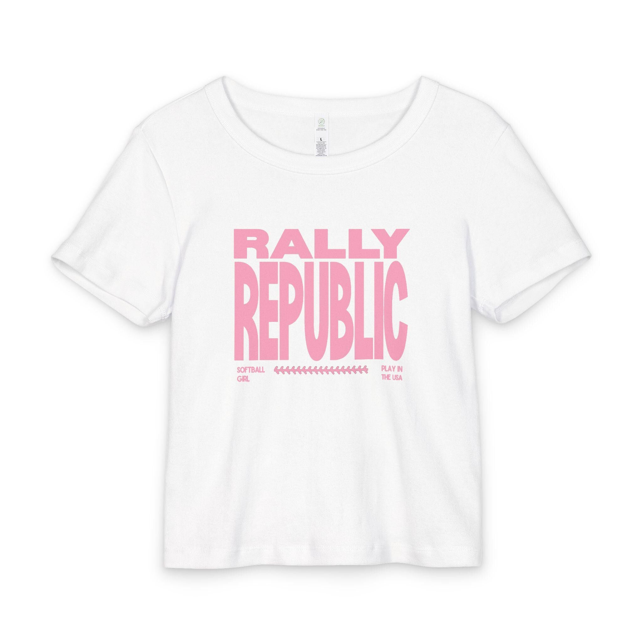 Rally Girl Softball USA Rib Baby Tee, by Rally Republic