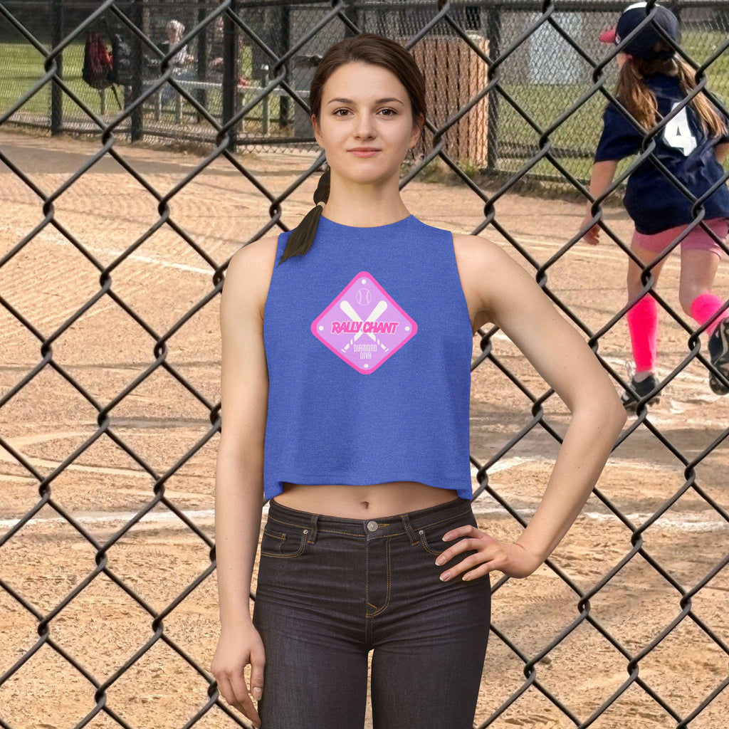 Rally Chant Diamond Diva Crop Top | Softball Graphic Crop Top by Rally Republic