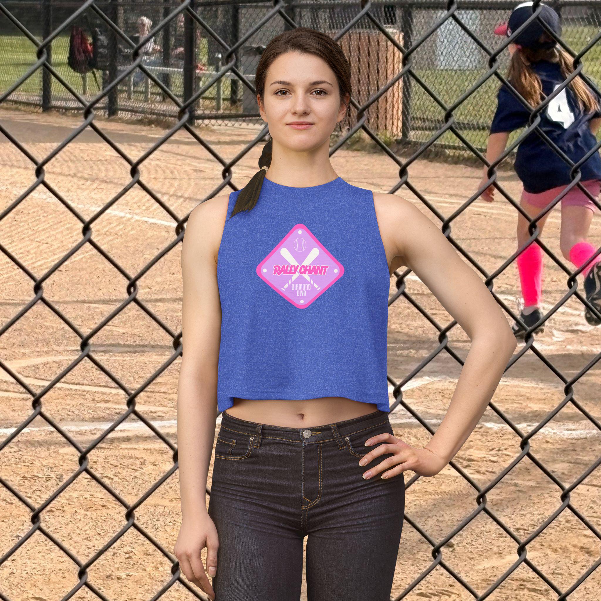 Rally Chant Diamond Diva Crop Top | Softball Graphic Crop Top by Rally Republic