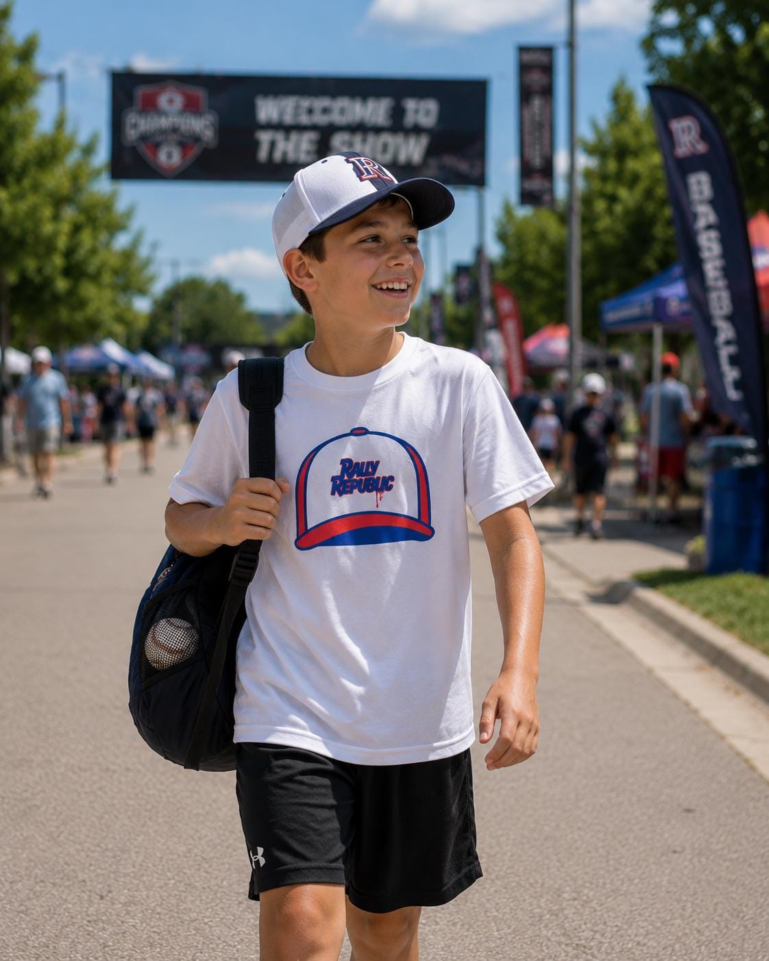 Rally Cap Youth Competitor Tee, by Rally Republic
