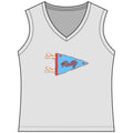 Rally Pennant Women's Sleeveless Competitor V-Neck Tee, by Rally Republic