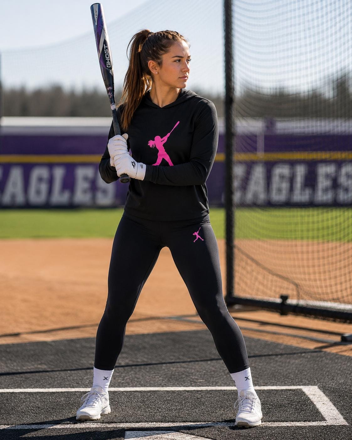 Rally Girl Signature Hitter Long Sleeve Hoodie Tee, by Rally Republic