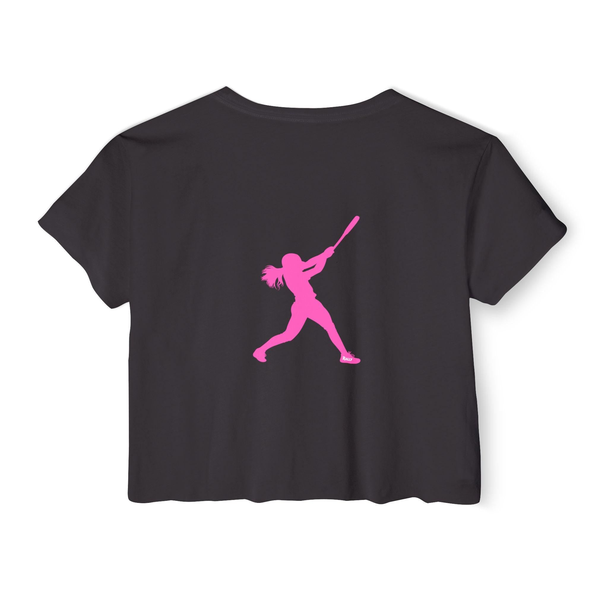 Rally Girl Signature Hitter Crop Top Tee, by Rally Republic