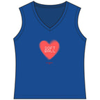 Softball Love Women's Sleeveless Competitor V-Neck Tee, by Rally Republic