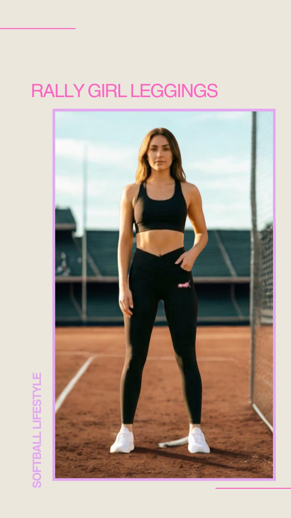 Rally Girl Softball Leggings, by Rally Republic
