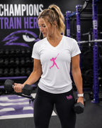 Rally Girl Signature Hitter Performance V-Neck Tee, by Rally Republic