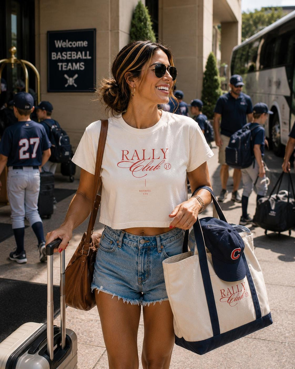 Rally Club Baseball Women's Boxy Tee, by Rally Republic