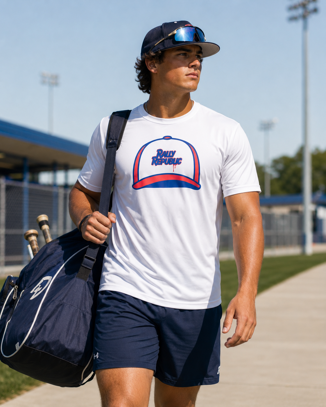 The Rally Cap Men’s Athletic Tee