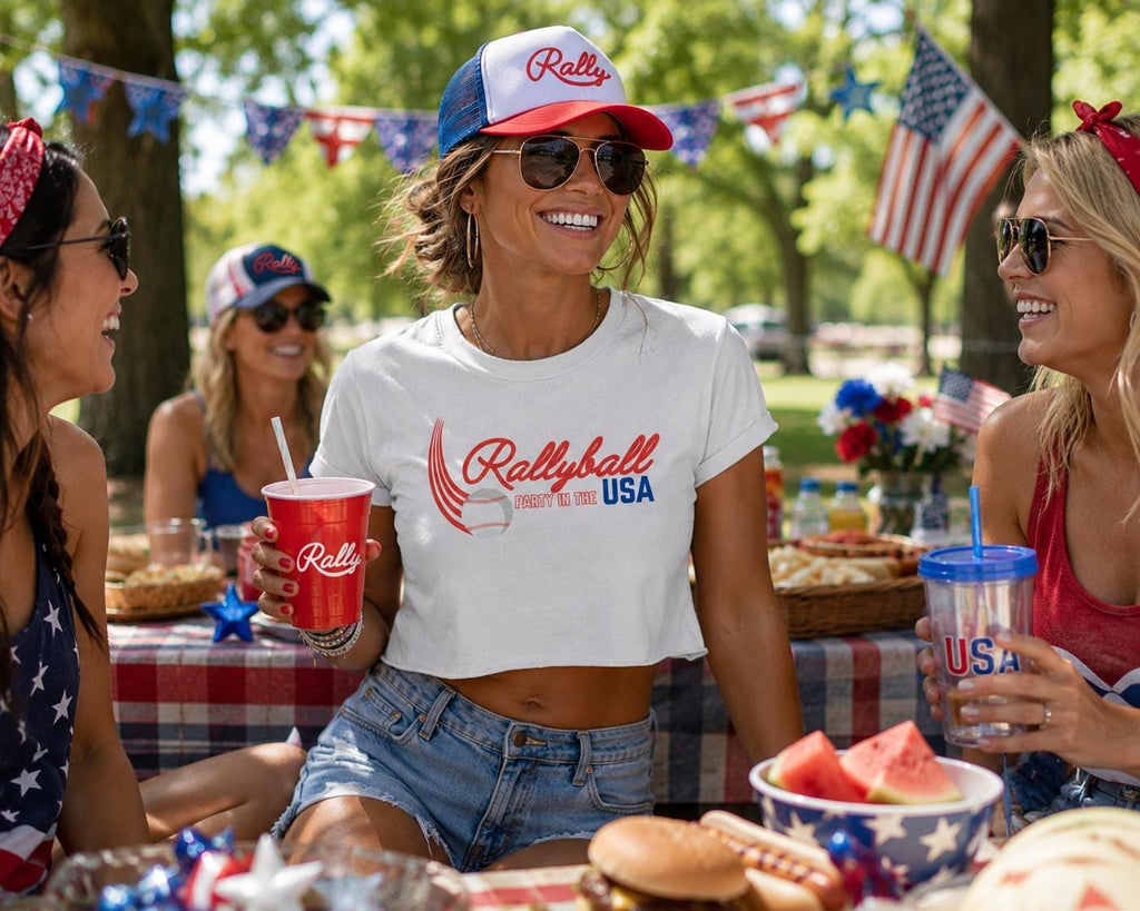 Rally in the USA Women's Baby Tee, by Rally Republic