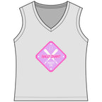 RallyGirl Diamond Diva Women's Sleeveless Competitor V-Neck Tee, by Rally Republic