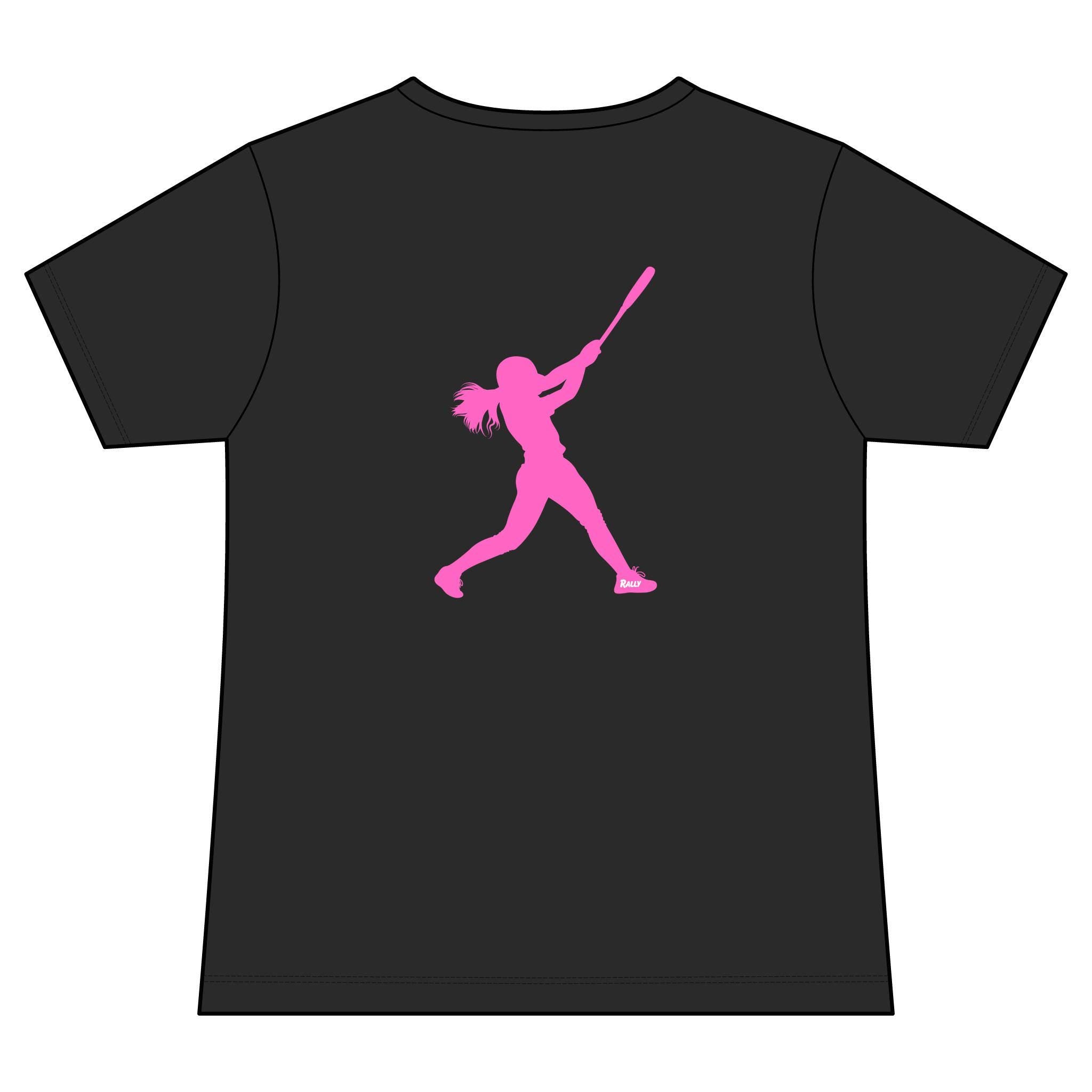 Rally Girl Signature Hitter Performance V-Neck Tee, by Rally Republic